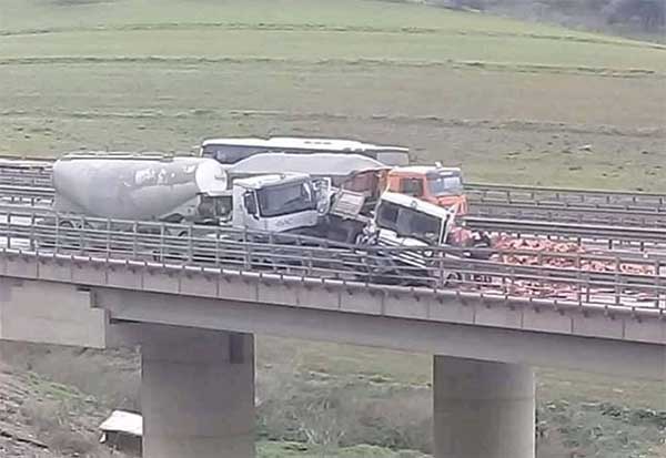 percuté par un camion