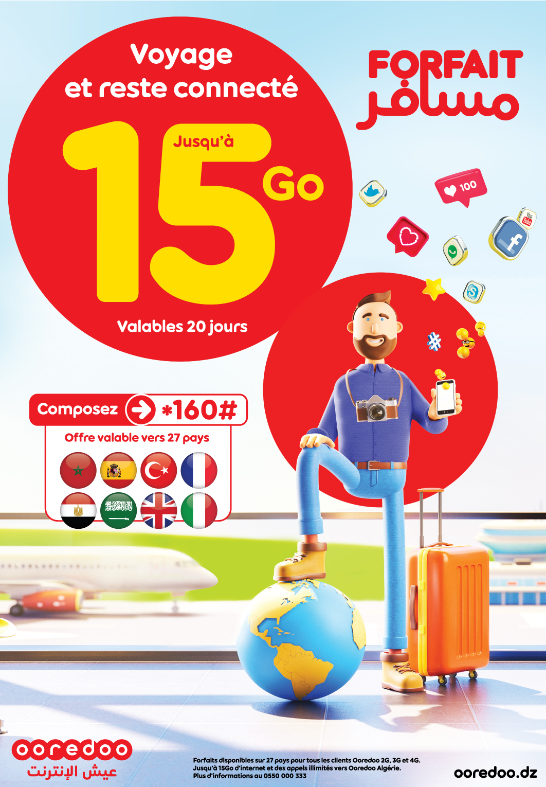 Ooredoo forfaits Roaming