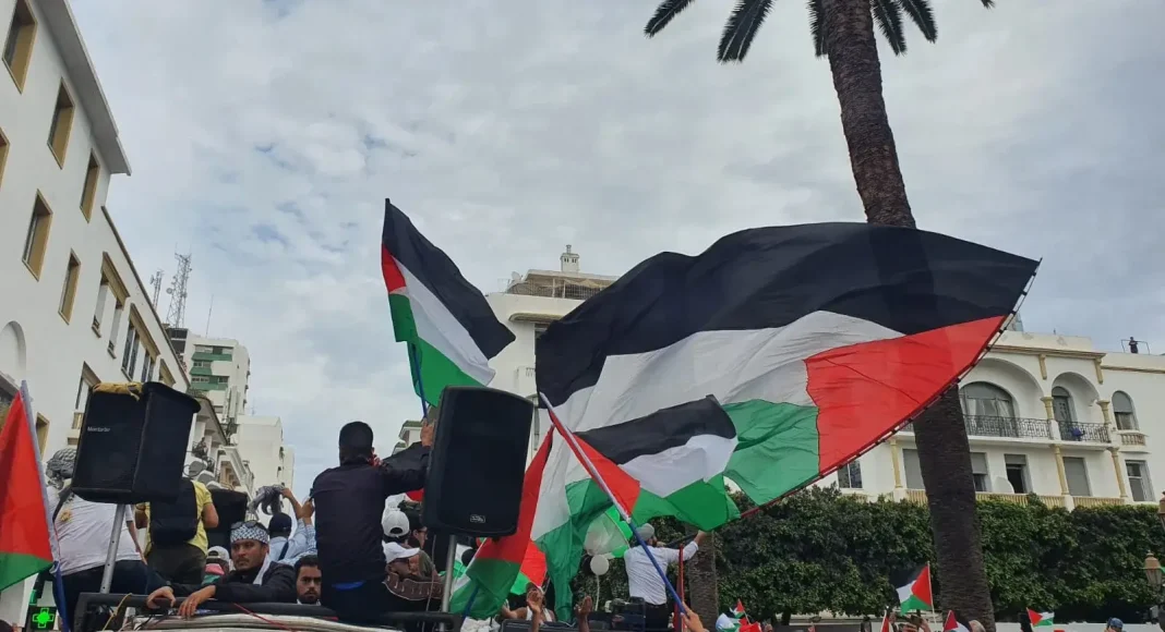 Maroc : marche massive à Rabat contre la normalisation avec l'entité sioniste et en soutien à la Palestine