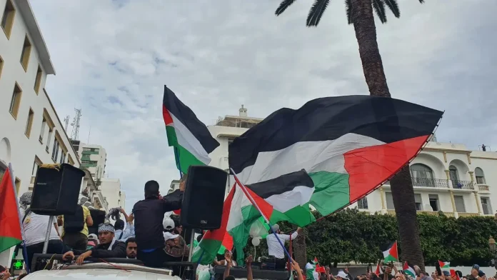 maroc marche palestine Maroc : marche massive à Rabat contre la normalisation avec l'entité sioniste et en soutien à la Palestine