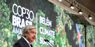 Antonio Guterres appelle à un accord climatique lors de la COP30